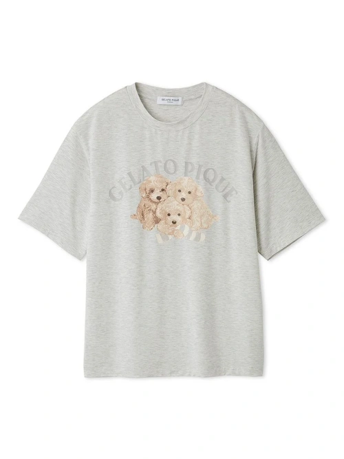 DOG柄ワンポイントTシャツ&ショートパンツセット トイプードル DOG柄ワンポイントTシャツ&ショートパンツセット トイプードル