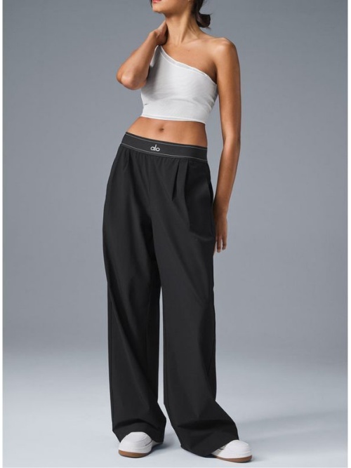 alo yoga スーツアップ トラウザー 黒 M ALO Yoga】スーツアップトラウザー