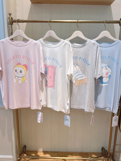 【新品】ジェラピケ　ドラミちゃん　上下セット ジェラートピケ 総柄ロングパンツ ドラミちゃん ドラえもん 上下