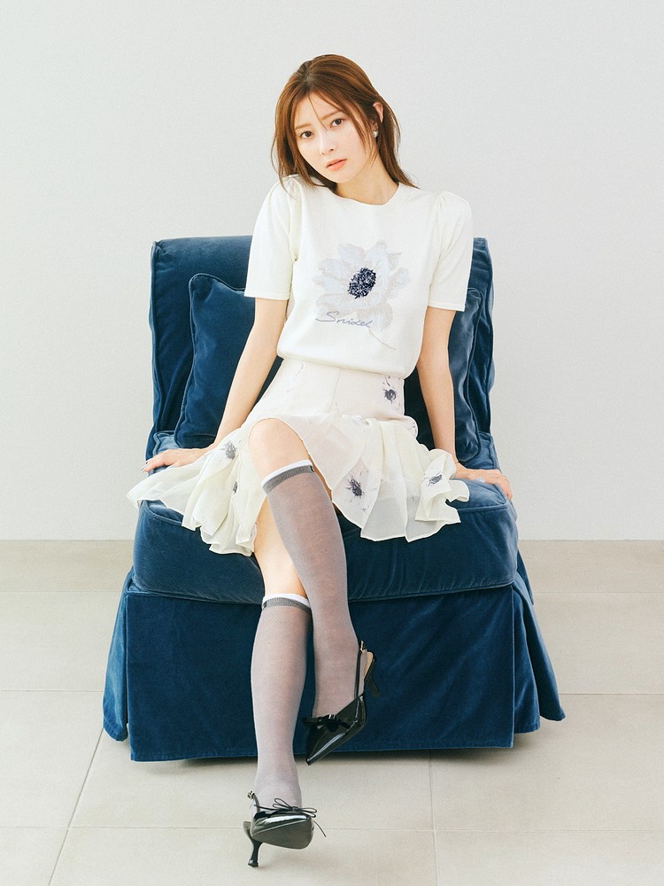 SNIDEL FLOWER COLLECTION プリントミニスカート FLOWER COLLECTION】プリントミニスカート