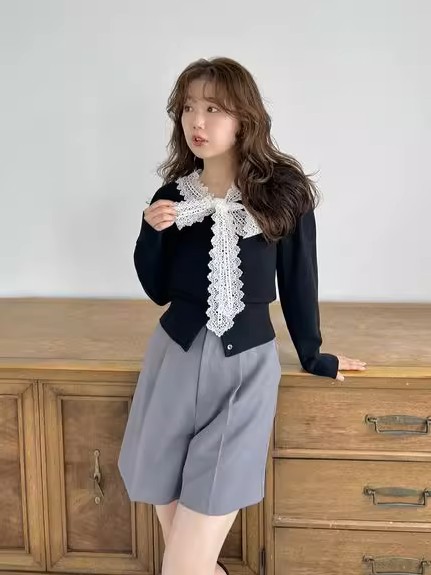 10月中旬入荷予定 レースボウタイカーディガン