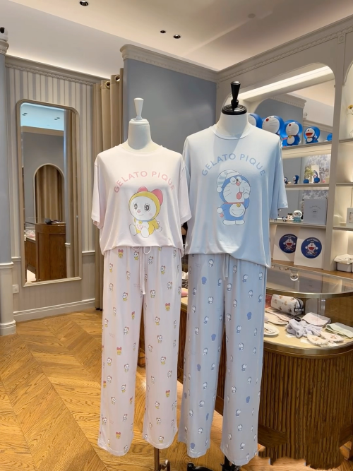 ジェラートピケ 総柄ロングパンツ ドラミちゃん ドラえもん ジェラートピケ 総柄ロングパンツ ドラミちゃん ドラえもん 上下