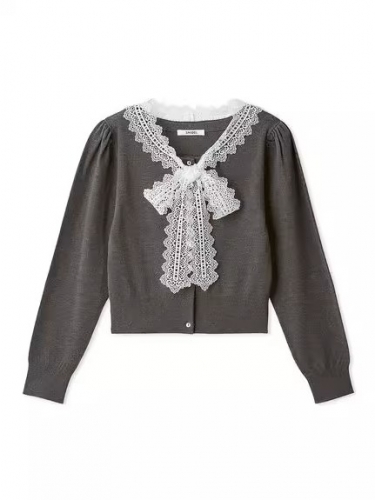 10月中旬入荷予定 レースボウタイカーディガン