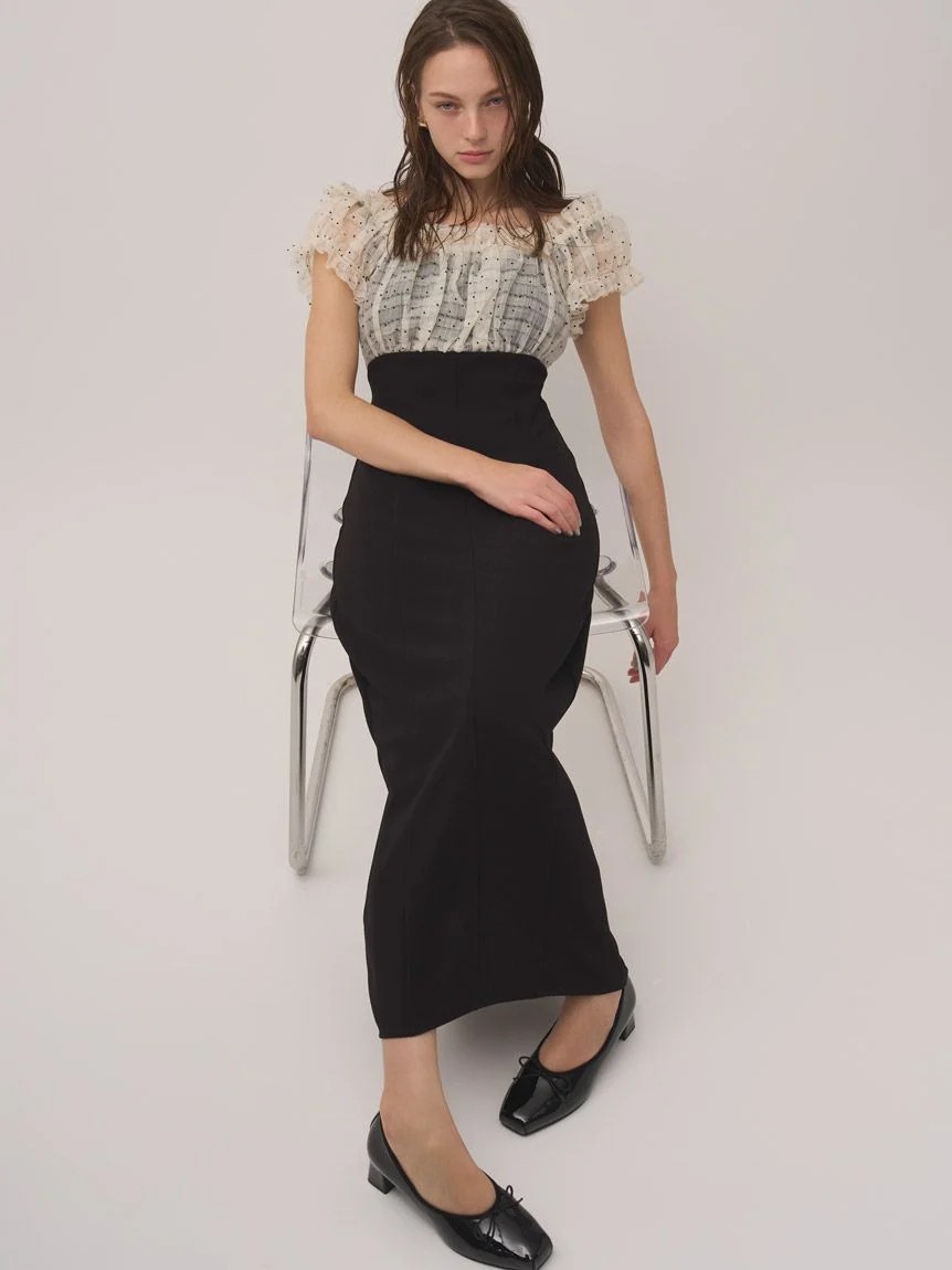 SNIDEL シアーギャザードッキングワンピース SNIDEL シアーギャザードッキングワンピース