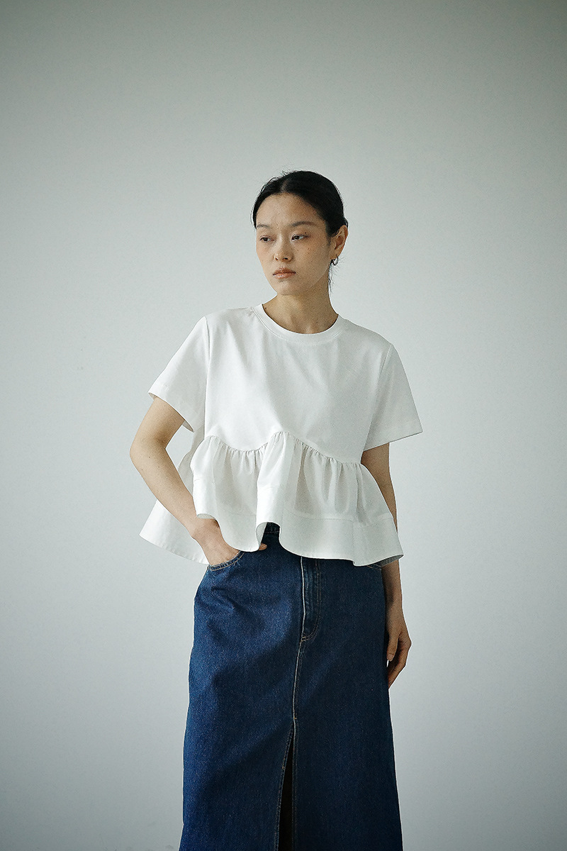MACHATT ボリュームペプラムTシャツ