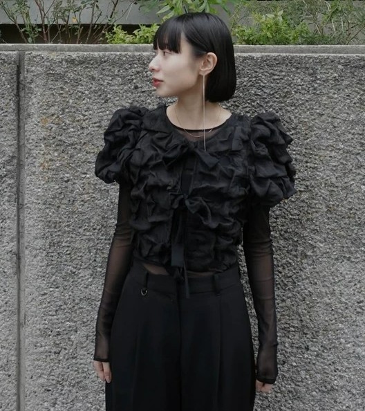 CLANE W FACE CLOUD PUFF SLEEVE TOPS