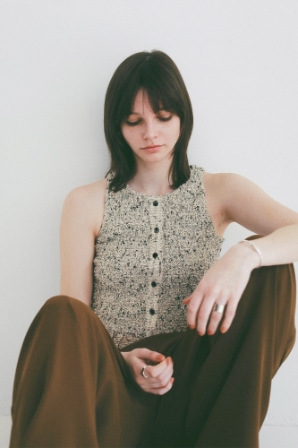 CLANE W FACE MIX MESH GATHER N/S TOPS