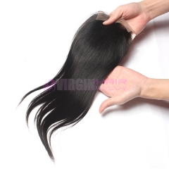 8-18 Inch Top Grade 4x4 inch Silk Base Lace Closure Natural Straight Free part & Middle part three part