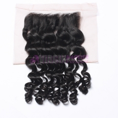 8-18 Inch Top Grade 4x4 inch Lace Closure Deep curl Free part & Middle part three part on full stock