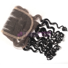 8-18 Inch Top Grade 4x4 inch Lace Closure Deep curl Free part & Middle part three part on full stock