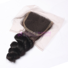 8-18 Inch Top Grade 4x4 inch Lace Closure Loose wave free part on selling