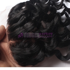 8-18 Inch Top Grade 4x4 inch Lace Closure Deep curl Free part & Middle part three part on full stock