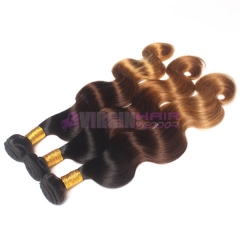 Super grade 8-30inch wholesale price 100% human hair weave Ombre hair color#2/#4/#27