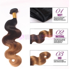 Super grade 8-30inch wholesale price 100% human hair weave Ombre hair color#2/#4/#27