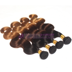 Super grade 8-30inch wholesale price 100% human hair weave Ombre hair color#2/#4/#27