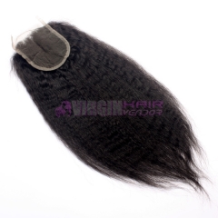 Wholesale Super Quality Virgin brazilian Hair Kinky straight Human Hair Lace Closure