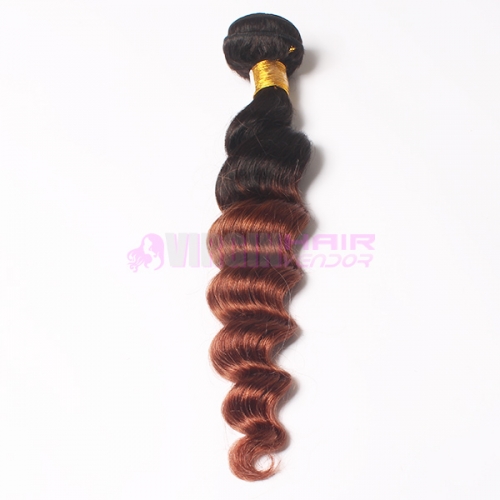 Ombre virgin Human Hair Weave&nbsp; Omber Loose wave weave color 1b/30