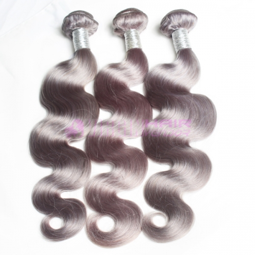 New fashion tangle free wholesale unprocessed virgin hair grey human hair weave