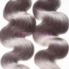 New fashion tangle free wholesale unprocessed virgin hair grey human hair weave