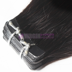 Wholesale brazilian straight tape in human hair extensions #1b