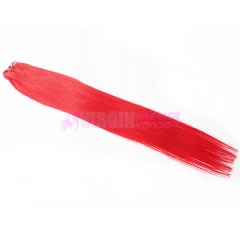 natural straight hair 100% tape hair extension red color