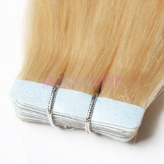 brazilian straight tape in human hair extensions #613 color