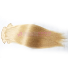 Fast Shipping 100% Brazilian Virgin Remy Clips In Human Hair Extensions Full Head #613