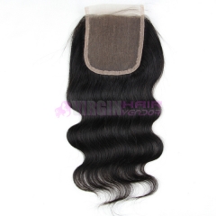 Malaysian cheap body wave hair free parting lace closure