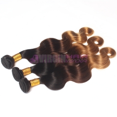 Super grade 8-30inch Wholesale three tone Ombre hair #2/#4/#27 Body wave