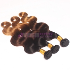 Super grade 8-30inch Wholesale three tone Ombre hair #2/#4/#27 Body wave