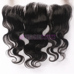 Virginhairvendor  13*4 Frontal lace closure with bundles natural color