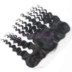 Super grade frontal lace closure 13*4 deep wave