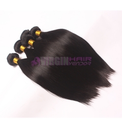 Super grade 100 human hair on donnor natural straight virgin Malaysian hair extension