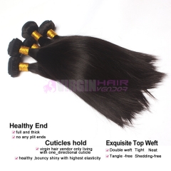 Super grade 100 human hair on donnor natural straight virgin Malaysian hair extension