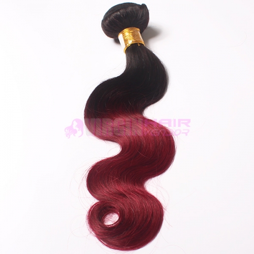 Hot selling top quality full cuticle Malaysian virgin color ombre hair extension