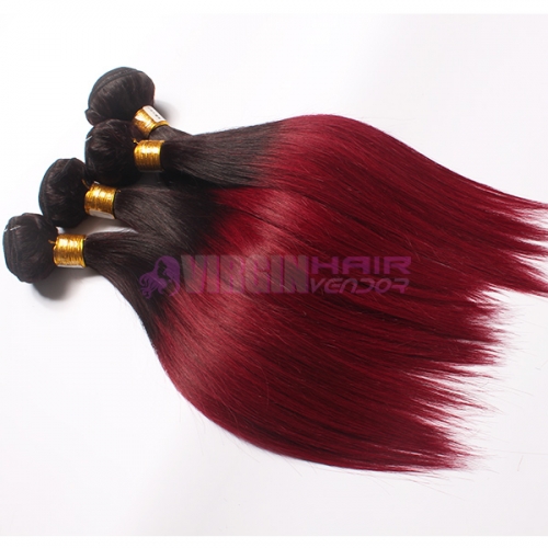 Unprocessed Hair Brazilian Virgin Hair Ombre Hair Extensions Straight Omber Hair Weave