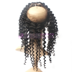 Good grade 100 % virgin human hair 360 bang frontal body wave natural color