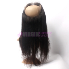 Good grade 100 % virgin human hair 360 bang frontal body wave natural color