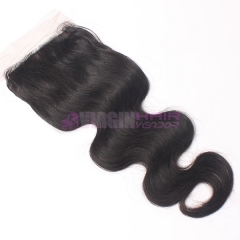 8-18 Inch Good Grade 4x4 inch Silk Base Lace Closure Body wave Free part & Middle part three part