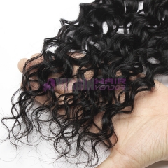 Normal grade 100% Human Hair  Water Wave Black color