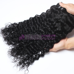 Normal grade 100% Human Hair  Water Wave Black color