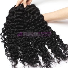 Normal grade 100% Human Hair  Water Wave Black color