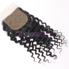 8-18 Inch Good grade 4x4 inch Silk Base Lace Closure Curl Free part & Middle part three part