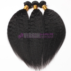 Normal grade 100% Human Hair Kinky straight Black color