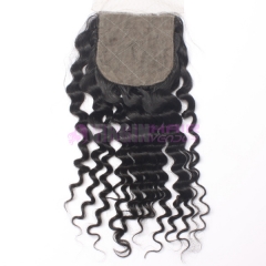 8-18 Inch Good grade 4x4 inch Silk Base Lace Closure Curl Free part & Middle part three part