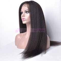 kinky straight,150% destiny 100% Human Hair Lace Frontal Wig kinky straight 12-22inch natural color