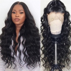 Loose Curly, 150% destiny free part human hair full lace wig for sale Loose Curly texture natural color