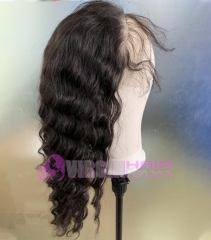 Super grade 8-24inch Curly lace frontal wig 100% virgin brazilian hair in stock factory supplier