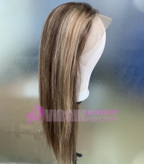 Super grade 8-24inch highlight straight lace frontal wig 100% virgin brazilian hair in stock factory supplier