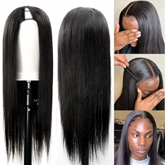 V Part Wig Human Hair No Leave Out Straight Brazilian Human Hair Wigs No Glue Remy Human Hair Wig for Women